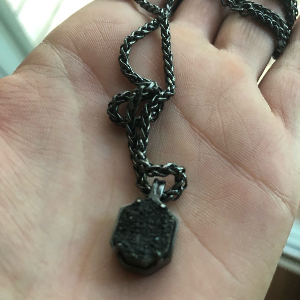Kendra Scott Black Druzy necklace - Picture 3 of 3